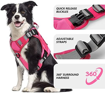 WINGOIN Pink Tactical Dog Harness - Image 2