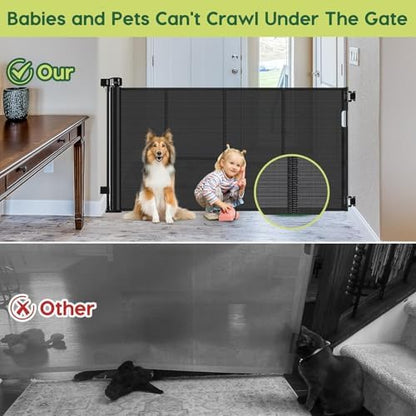 2 Pack Reinforced 55" Wide Retractable Baby Gates - Image 4