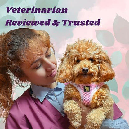 EcoBark Small Dog Harness, Luxury Soft Step in Mesh Vest, Baby Pink - Image 5