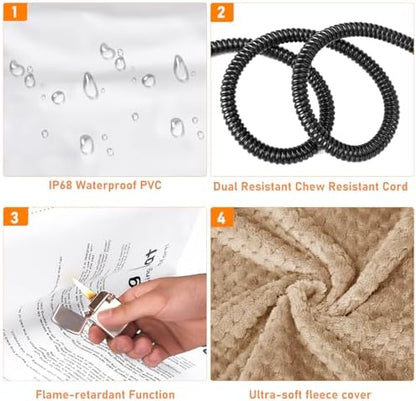 INVENHO Pet Heating Pad for Cats & Dogs, Waterproof, Adjustable Temp - Image 7