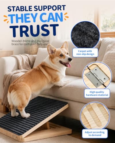 Upgraded Dog Ramps for Stairs, Adjustable Portable Pet Steps - Image 5