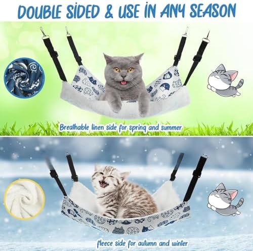 BBTO 3 Pcs Reversible Hanging Hammock Soft Plush - Image 5