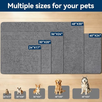 Bcoimo Quick Dry Chenille Doormat – Super Absorbent Non-Slip Entryway Rug - Image 5