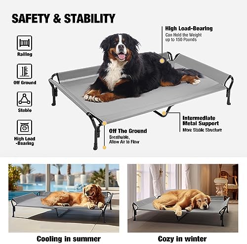 Veehoo Cooling Elevated Dog Bed, Raised Dog Cot - Image 6