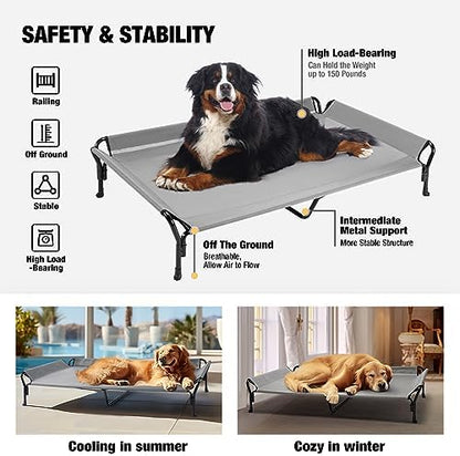 Veehoo Cooling Elevated Dog Bed, Raised Dog Cot - Image 6