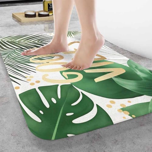 Good Vibes Gold Word Bath Rugs Microfiber Bathroom Mat Soft Plush Shaggy Shower - Image 2