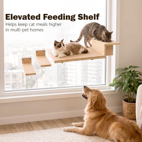Cat Window Perch, Strong Suction Cups, Cat Window Hammock & Feeding Shelf - Image 3