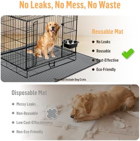 Silicone Dog Bed Mat 50"x 35" Crate Mat - Image 3