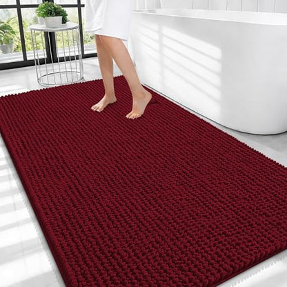 OLANLY Thick Chenille Large Bathroom Rugs Mats 44x32 by OLANLY