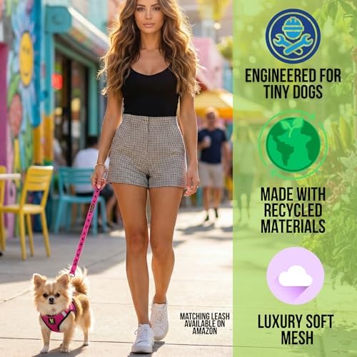 EcoBark Teacup Dog Harness -Luxury Soft Step in Harnesses - Image 2