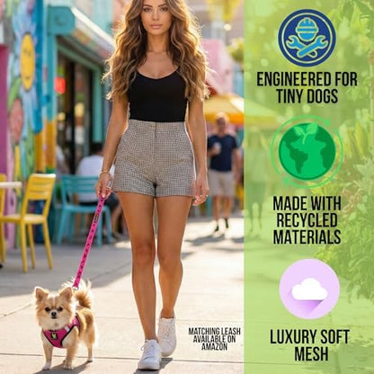 EcoBark Teacup Dog Harness -Luxury Soft Step in Harnesses - Image 2