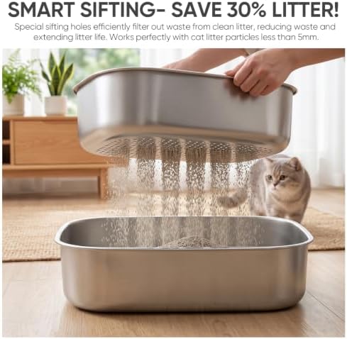 Stainless Steel Sifting Litter Box - Image 3