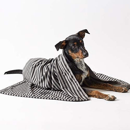 Bone Dry Pet Grooming Towel Collection Absorbent Microfiber X-Large, Striped - Image 4