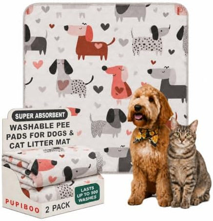 PUPIBOO Washable Pee Pads for Dogs and Cats by PUPIBOO