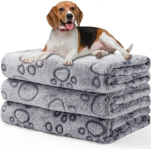 Luciphia Dog Blanket 3 Pack, Soft Cozy Fleece Throw by luciphia