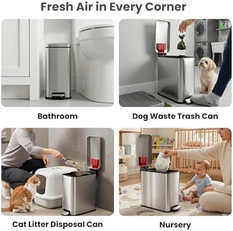 iTouchless 3 Gallon Cat Litter Waste Bin - Image 7