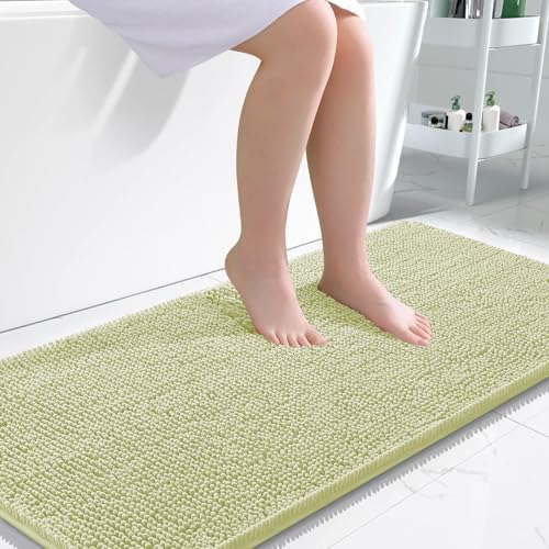 OLANLY Bathroom Runner Rugs 47x24, Extra Soft Absorbent Chenille Bath Rugs by OLANLY