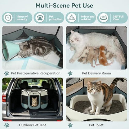 Siedihit Dog Cat Playpen, Puppy Pet Playpen Indoor - Image 4