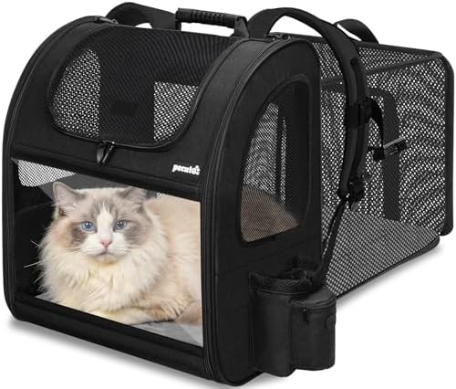 pecute Cat Backpack Expandable, Cat Carrier Backpack Acrylic Window by pecute