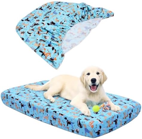 Dog Bed Covers Replacement Washable Elastic Edged 36" x 27" x 6" by Hoopttay