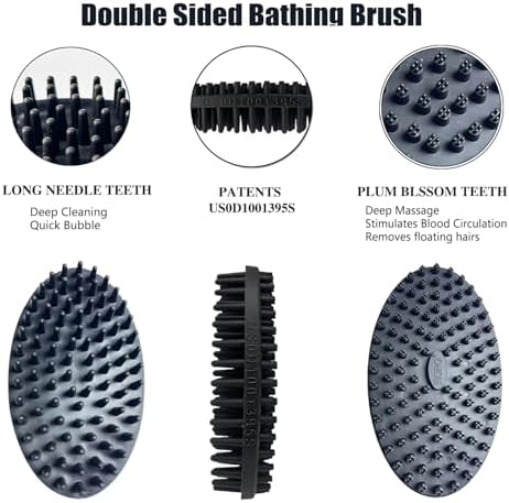 ROPO Double Sided Dog Bath Brush, Pet Grooming Tool - Image 2