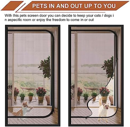 Upgraded Reinforced Pet Screen Door Thickened Cat Resistant Mesh Screen Door - Image 5