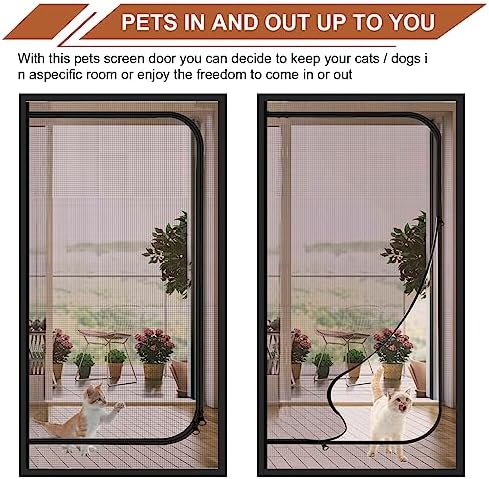 Upgraded Reinforced Pet Screen Door Thickened Cat Resistant Mesh Screen Door - Image 4