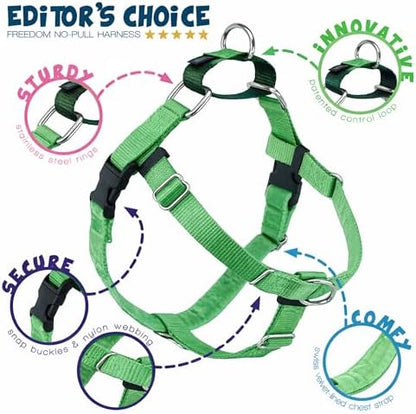 2 Hounds Design Freedom No Pull Dog Harness and Leash, 5/8" MD, Neon Green - Image 4