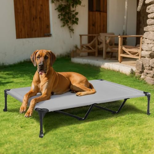 Veehoo Outdoor Elevated Dog Bed Large Sized Dogs, Cooling Raised Dog Cots - Image 2