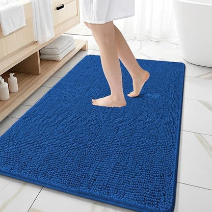 OLANLY Large Bathroom Rugs 59x35, Extra Soft Absorbent Chenille Bath Rugs by OLANLY