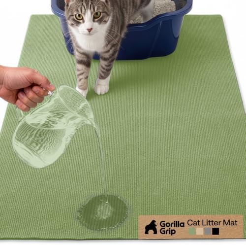 GORILLA GRIP Cat Litter Box Mat, Soft Felt Scatter Catcher by GorillaGrip