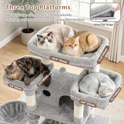 Gitelsnour Cat Tree, Big Condo & Hammock GCT030W - Image 3