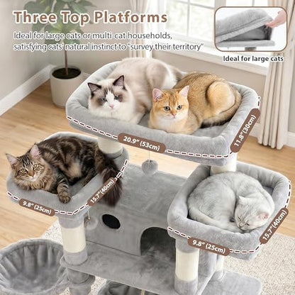 Gitelsnour Cat Tree, Big Condo & Hammock GCT030W - Image 3
