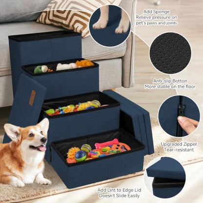 Zerbuger Dog Stairs with Storage - Image 4