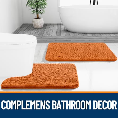 OLANLY Bathroom Runner Rugs 44x24, Extra Soft Absorbent Chenille Bath Rugs - Image 7