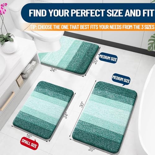 OLANLY Bathroom Runner Rug 45x27, Extra Soft Absorbent Microfiber Bath Rugs - Image 2