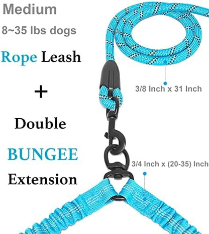 iYoShop Double Dog Leash, 360° Swivel, No Tangle, 8-35 lbs - Image 2