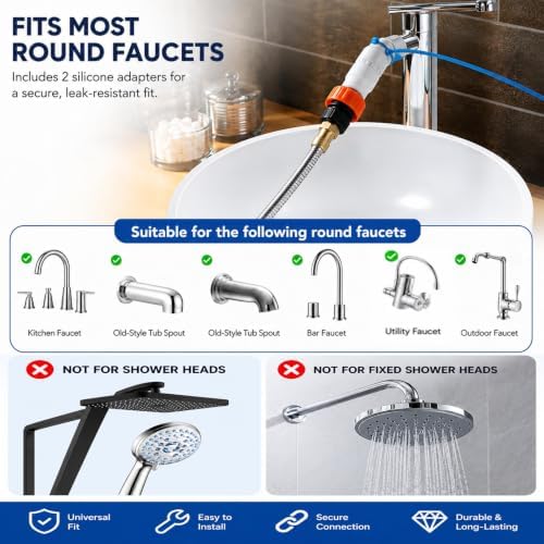 Slip-On Faucet Sprayer Hoses:Dog Bath - Image 2