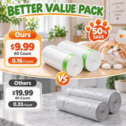 60 Count Cat Litter Box Bags Liner - Image 4