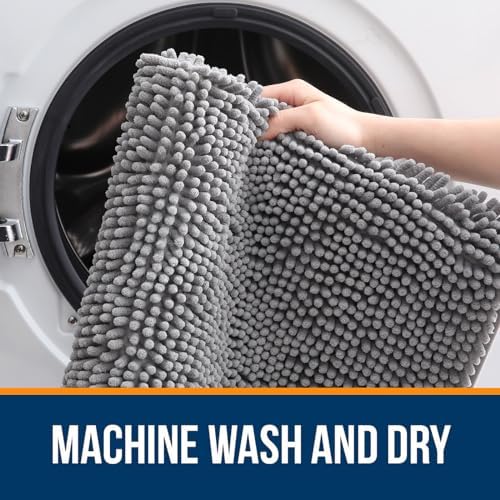 OLANLY Large Bathroom Rugs 50x30, Extra Soft Absorbent Chenille Bath Rugs - Image 5
