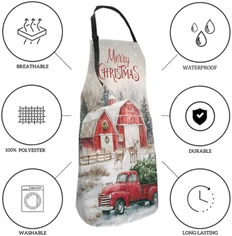Sweetshow Cute Dog Apron with 2 Pockets and Adjustable Neck Waterproof Kitchen - Image 6
