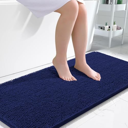 OLANLY Bathroom Runner Rugs 45x27, Extra Soft Absorbent Chenille Bath Rugs by OLANLY