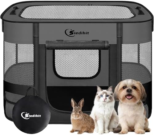 Siedihit 28" Dog Playpen, Cat Puppy Pen, Pet Portable Crate Indoor Outdoor by Siedihit