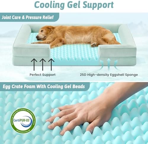 COZY KISS Orthopedic Dog Cooling Bed Washable - Image 2