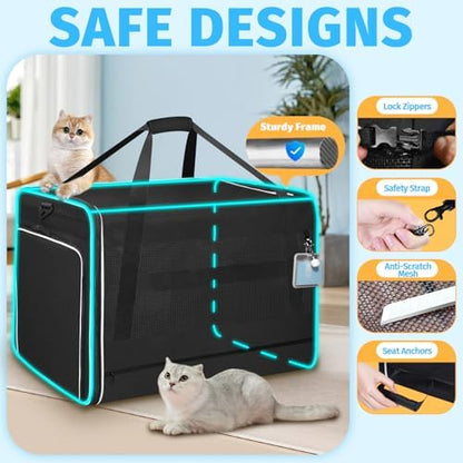 Petskd Side Expandable Extra Large Cat Carrier - Image 6