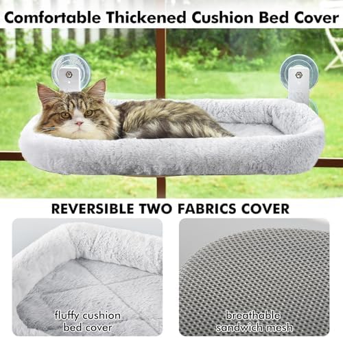 AMOSIJOY Cordless Cat Window Perch - Image 5