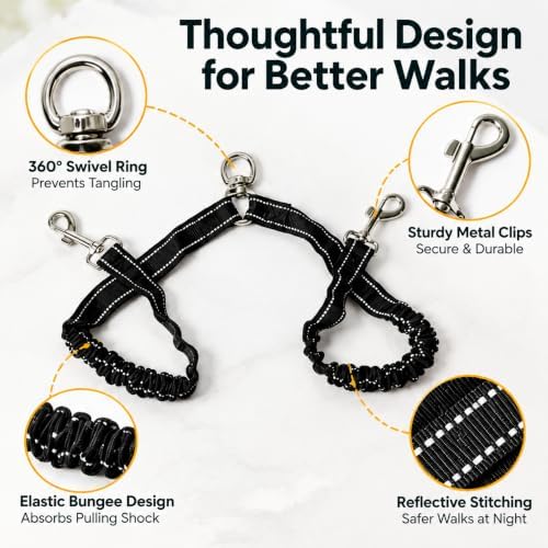 Double Dog Leash 360 Swivel Tangle Free - Image 6