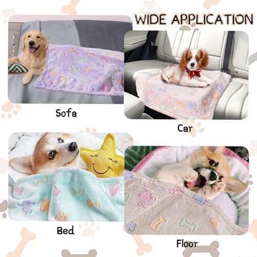 Rezutan Small Dog Blanket, Soft Puppy & Cat Flannel 3 Pack - Image 5