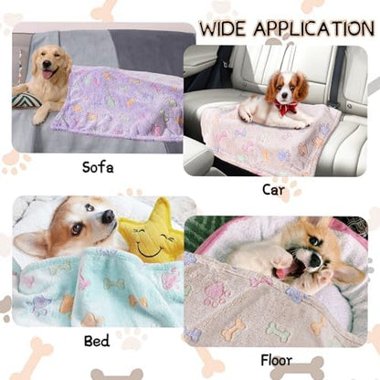 Rezutan Small Dog Blanket, Soft Puppy & Cat Flannel 3 Pack - Image 5
