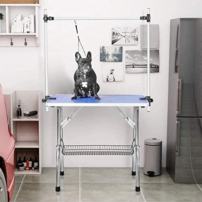 36" Pet Dog Grooming Table, Foldable Stainless Steel Frame Pet Drying Grooming - Image 6